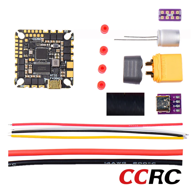 CCRC FPV AIO FC AT32F435AIO 40AESC AM32 32Bit AIO for FPV RACING DRONE