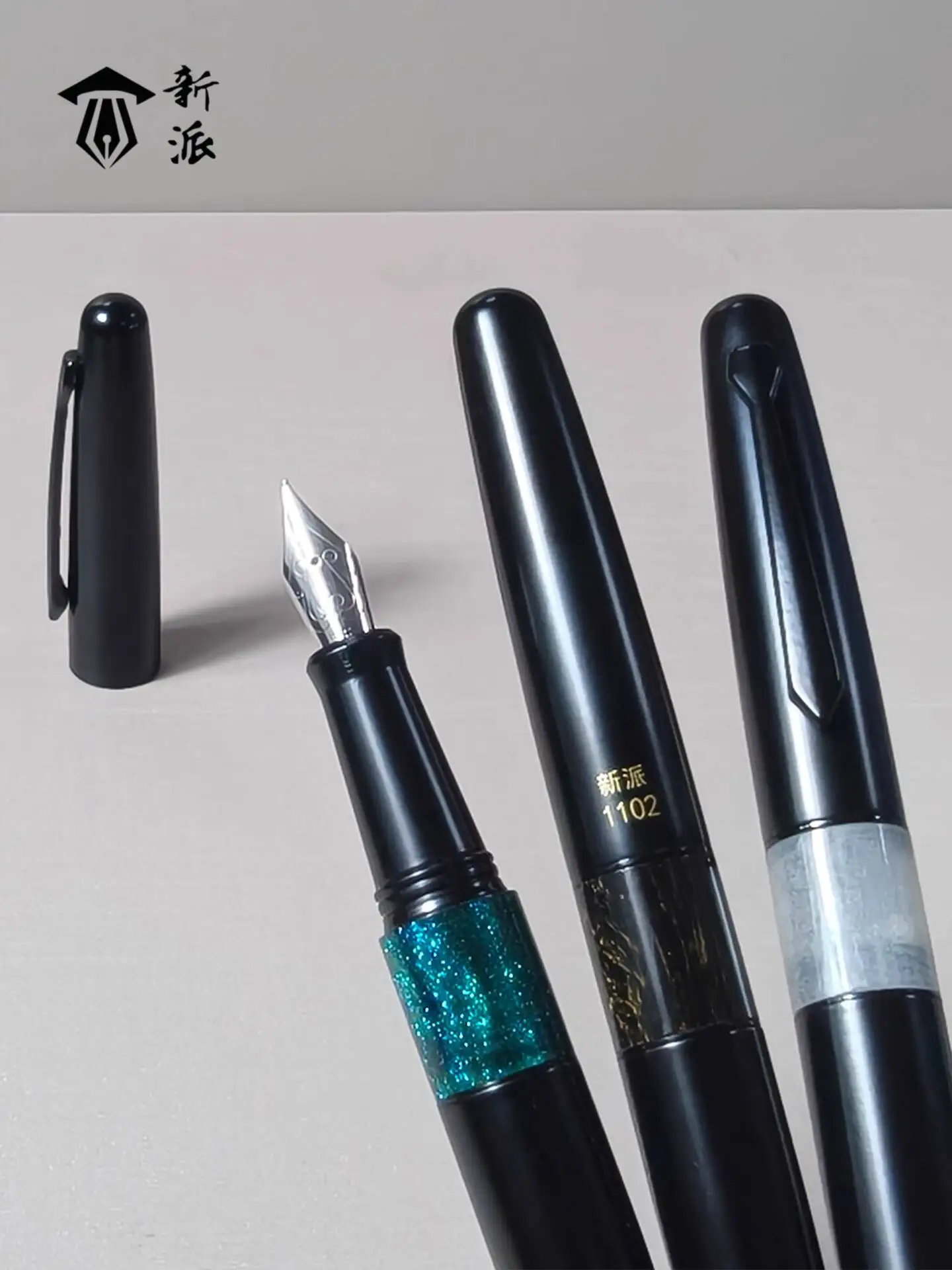 New Style  Fountain Pen Agate Medium Ring High-end Light Luxury Unisex Student High Appearance EF Nib 0.38mm