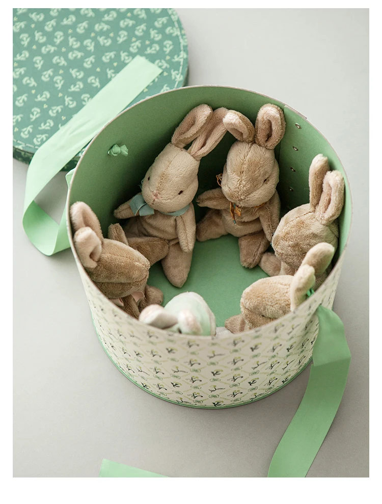 My First Bunny Plushies for Baby Tiny Rabbit Plush Toys for Infant Toddler Cuddly Soft Stuffed Rabbit Baby Shower Gift Wholesale