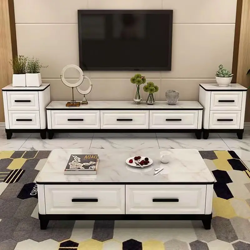 مجموعة طاولة القهوة لخزانة التلفزيون وأثاث غرفة المعيشة الاسكندنافية الحديثة والبسيطة #2