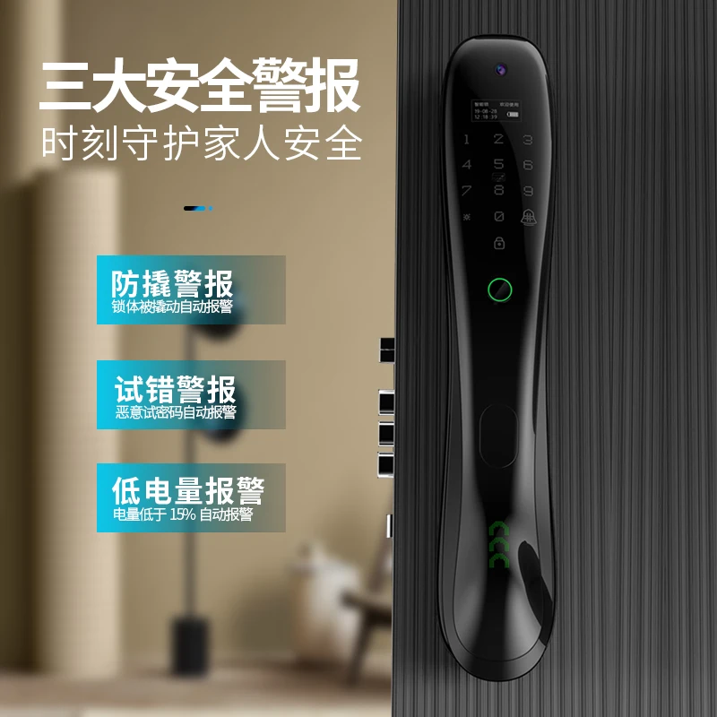 Fingerprint Smart Door Lock, Digital WiFi Lock, Connected Camera, Monitor Send Photo to Mobile, New Arrival