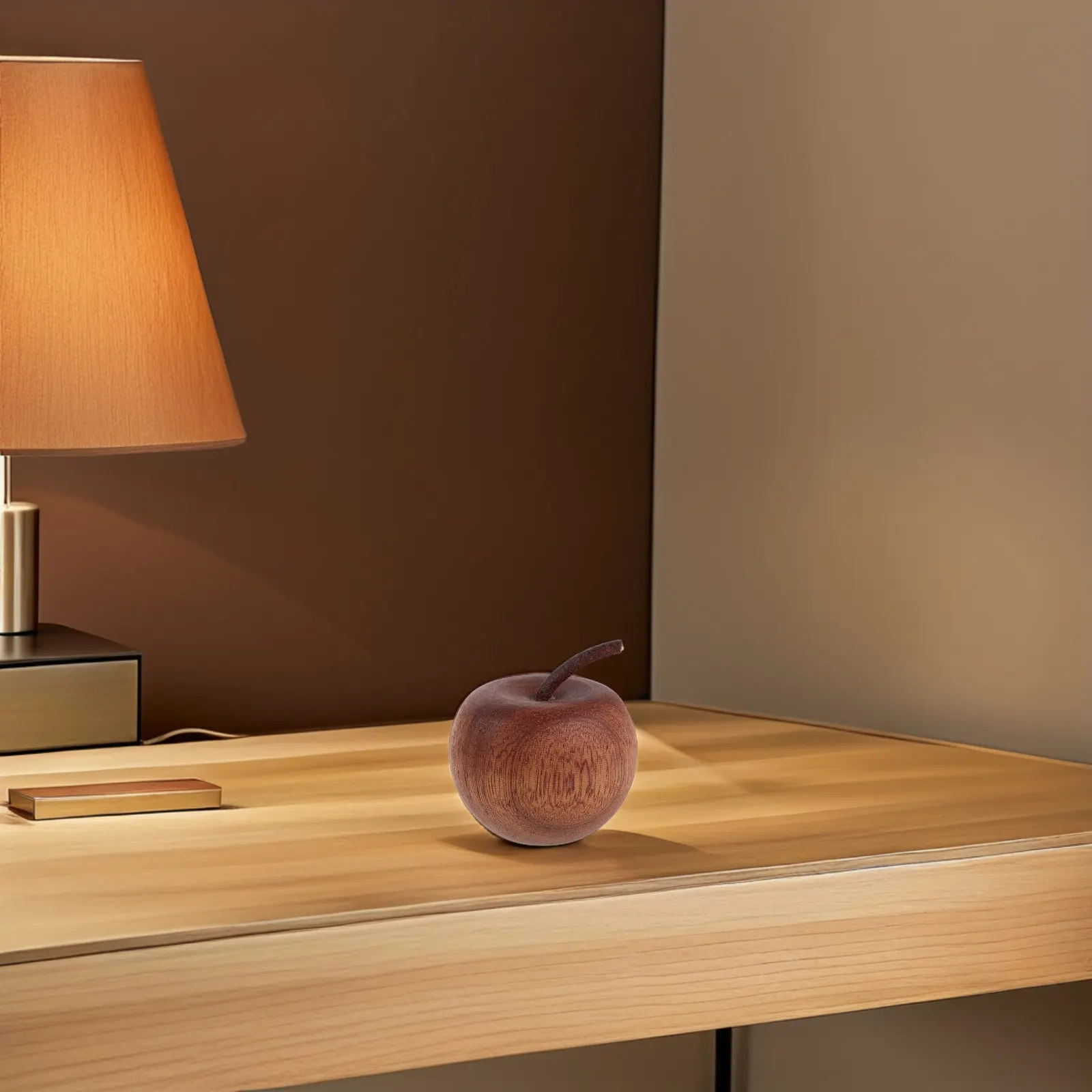 Difusor de Aroma de Madera con Diseño de Frutas, 4 Piezas, Acabado a Mano, Difusor Pasivo de Aceites Esenciales, Bloque de Madera para Fragancia en Interiores, Hogar y Oficina