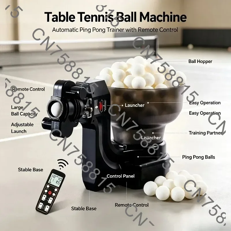 Professional single self-training robot, home table tennis practice, portable automatic table tennis transmitter