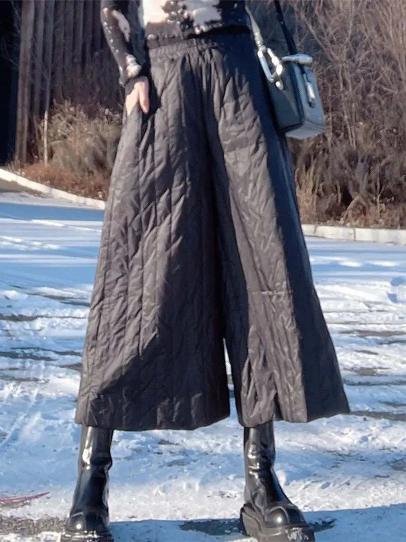 Popular Skirts and Pants 2025 Winter New Women's Down Cotton Pants for Outer Wear