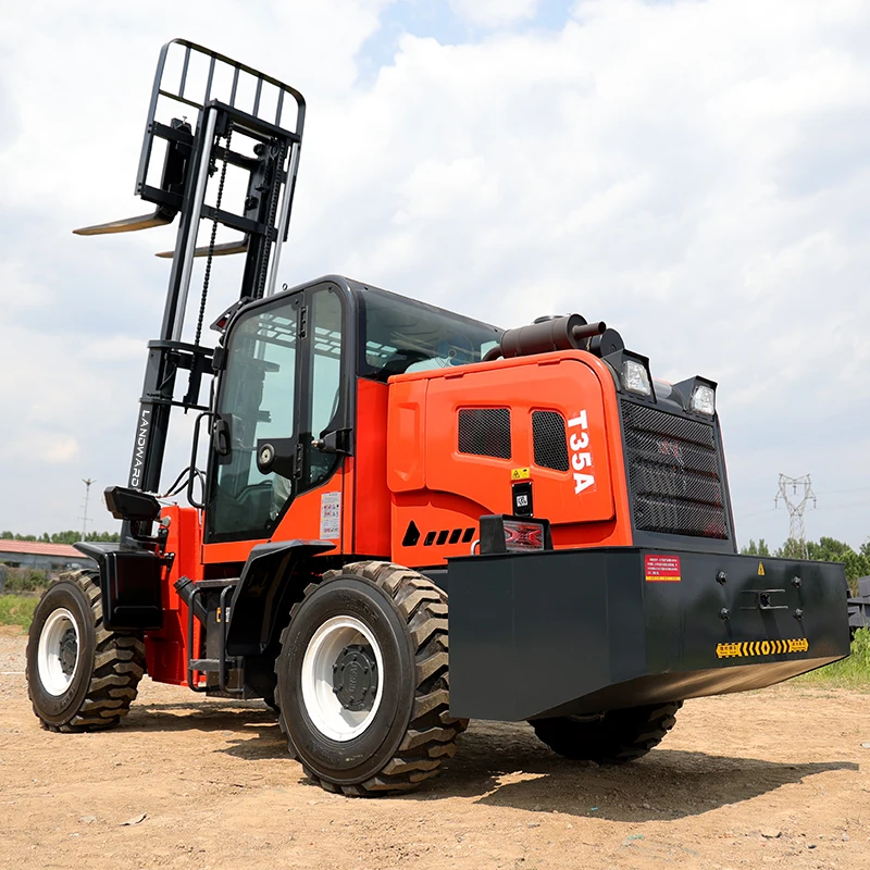 4x4 Forklift off Road Four Wheel All Terrain Forklift 3Ton Truck Handling Equipment 4WD Rough Terrain Diesel Forklift Customized