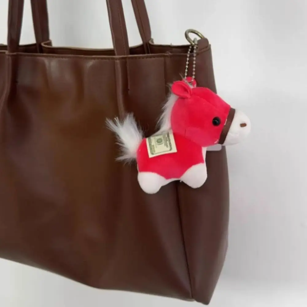

Copy Money Horses Plush Doll Bag Hanging Ornaments Horse Stuffed Keychain Charms Keyring Plush Horses Toy Horse Party Favor