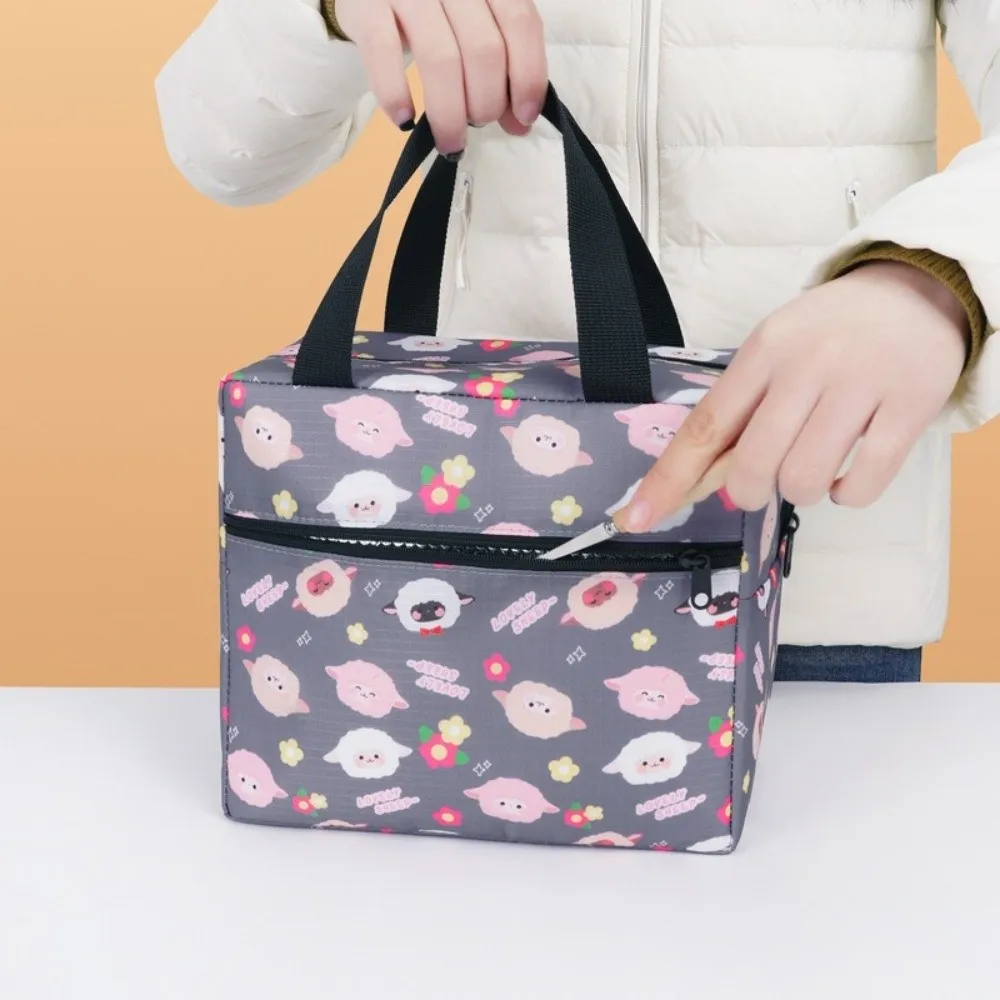 Niedliche, auslaufsichere Lunch-Tasche, isolierte Kühltasche mit großem Fassungsvermögen, wiederverwendbare, verdickte, isolierte Lunchbox für Studenten – Detail 7