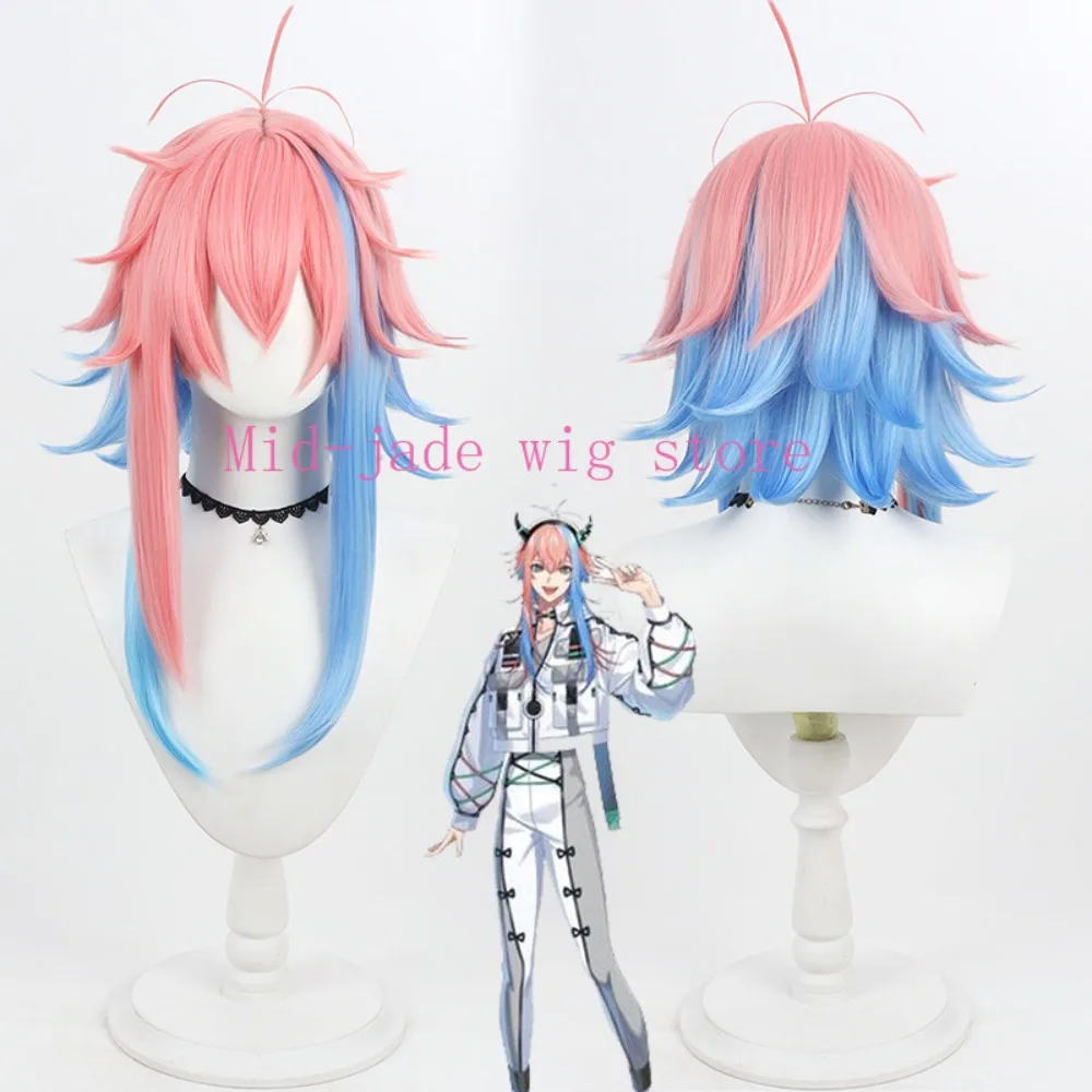 Yuri Cosplay Wig Realistic Scalp Two Tone Gradient Layered Flipped Hair for Valentine Game Event and Photography