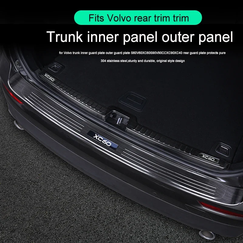 

for volvo trunk inner guard outer guard S60 V60CC XC60 S90 V90CC XC90 rear guard protection decorative accessories