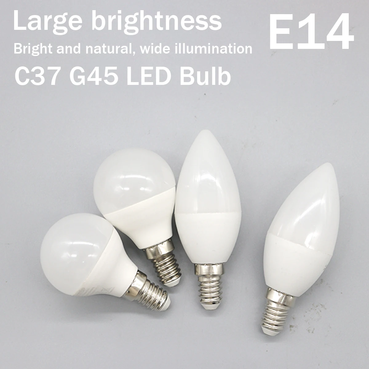 

5-Pack E14 LED Light Bulb 5W G45 C37 AC 220V 110V 120V Eco-Friendly Mini Lamp Non-Flicker 3000K 4000K 6000K Bulb