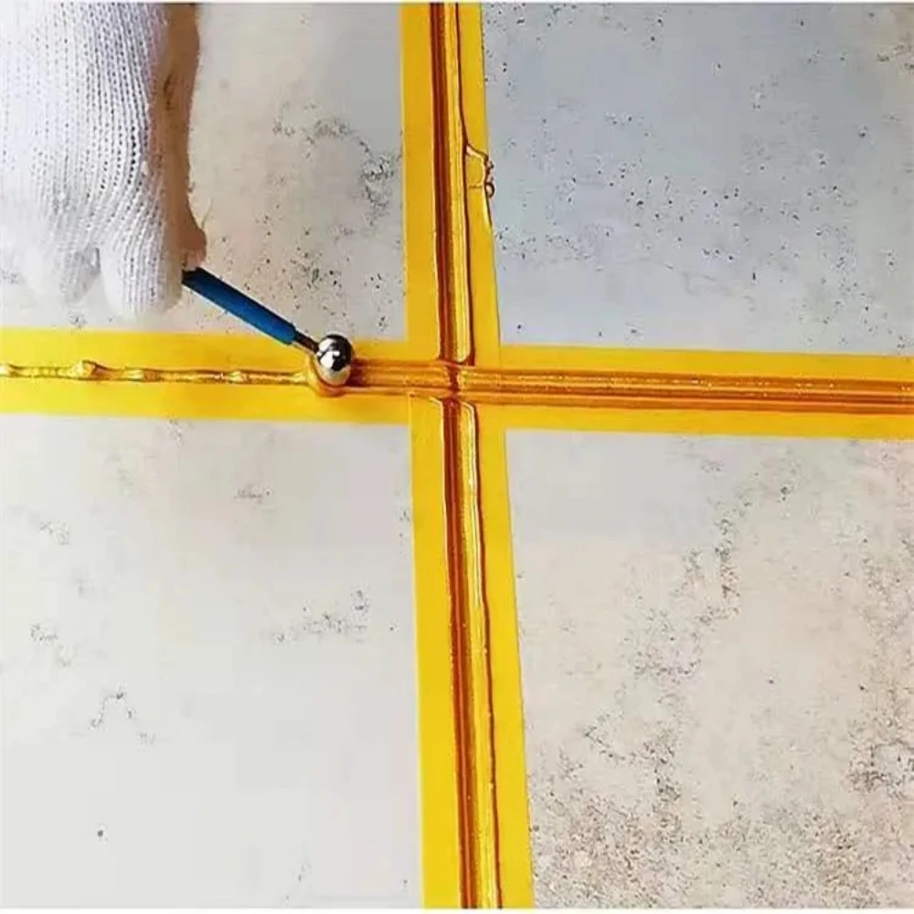 Rolo de textura de azulejo, ferramenta de rolo de pintura para reparo de junta de parede 4 tamanhos, bola de rejunte de azulejo de aço inoxidável, bola de prensagem de costura de piso