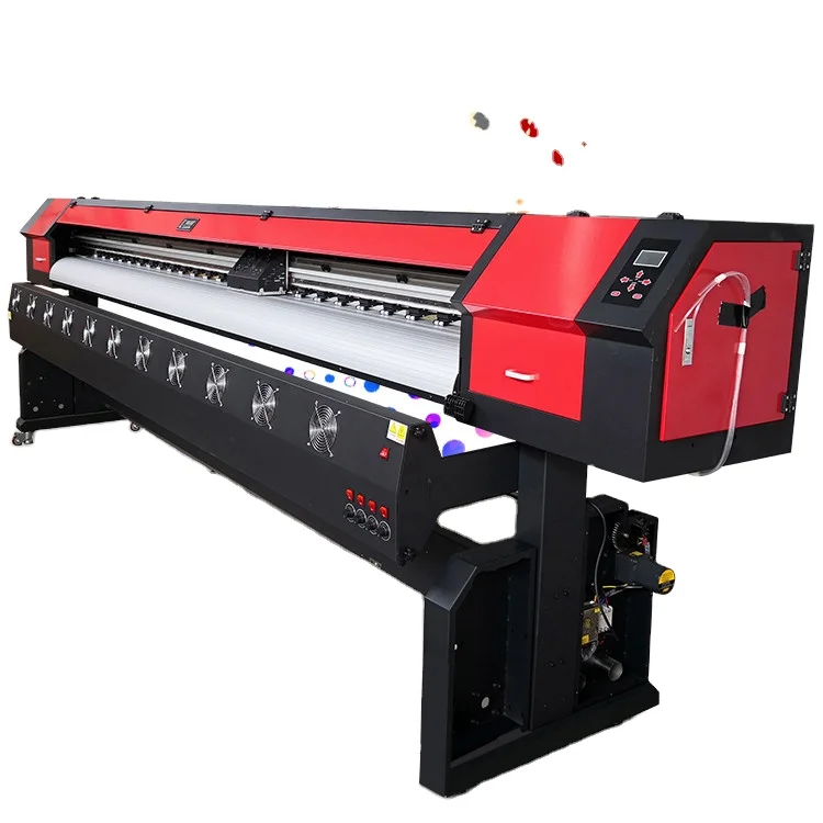Wide out-of-home advertising 8 feet 2 head inkjet printer 3.2 meters flexible banner plotter large format ecological solvent