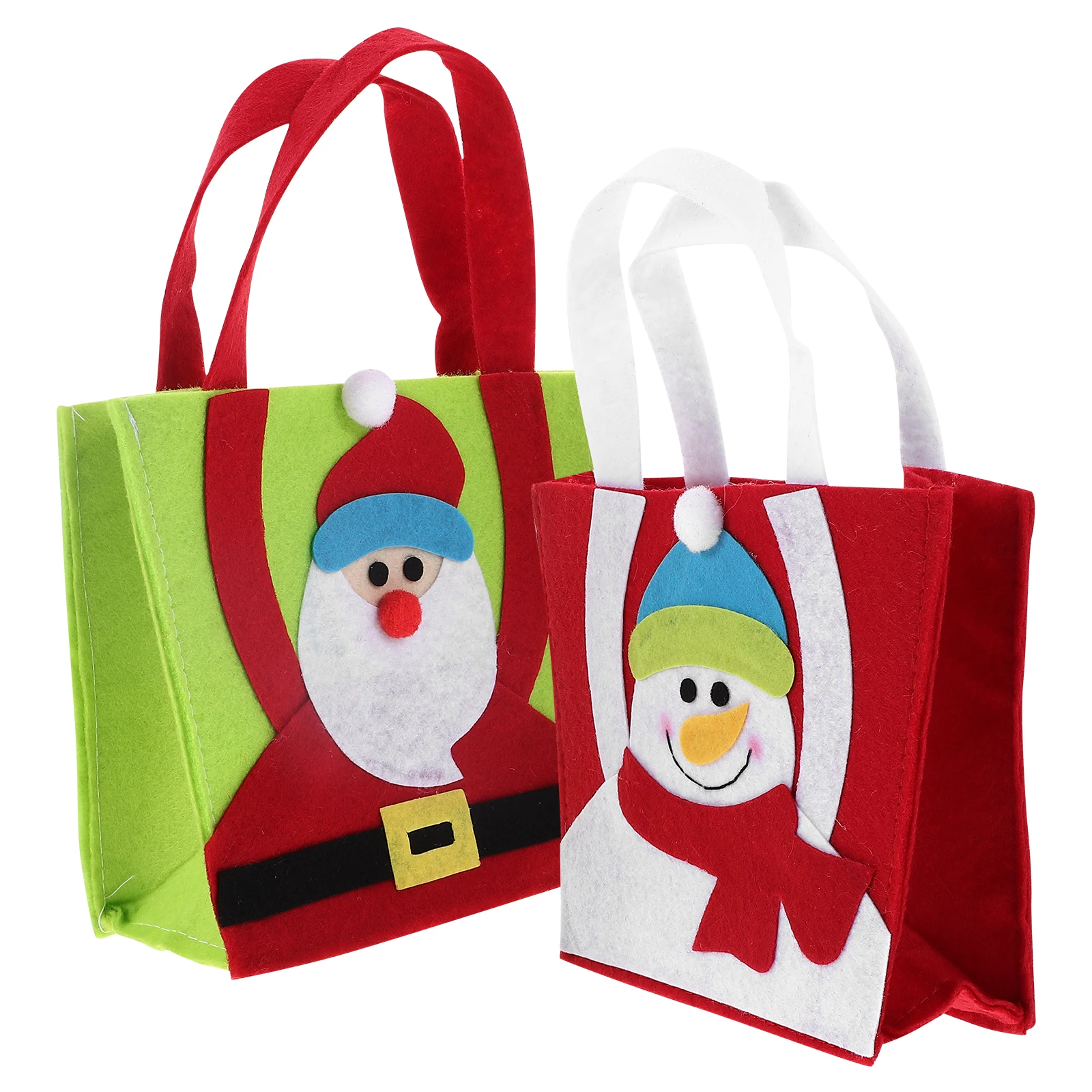 

2 Pcs Gift Bag Small Xmas Candy Bags for Party Favors Jesus Portable Cloth Holiday