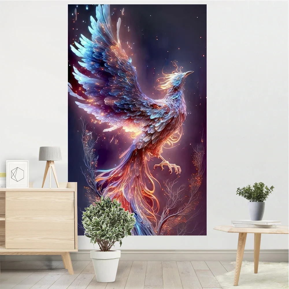 Phoenix Bird Tapestry Mysterious, Noble And Elegant Room Bedside Hanging Decoration