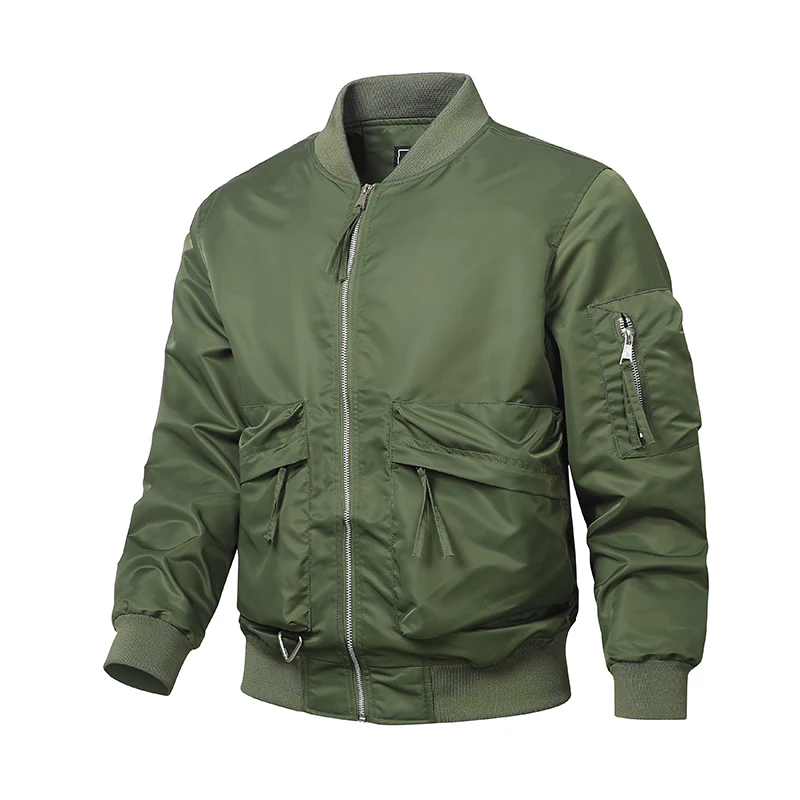 

MA1 Pilot Jacket Men's Spring and Autumn Hardman Jacket Air Force Jacket Men's Solid Color Versatile American Baseball Jacket
