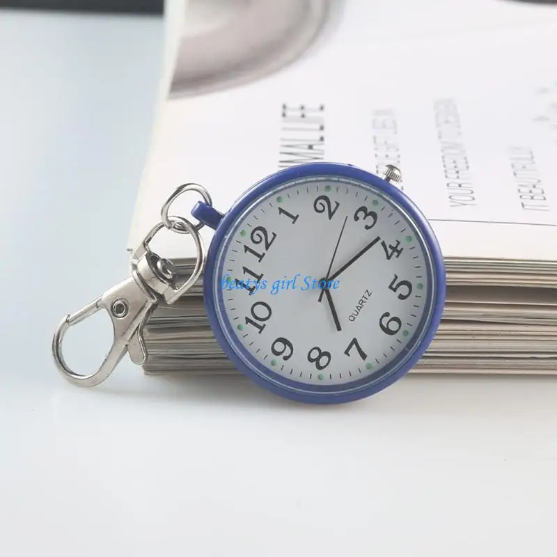 C7AB Fashionable Keychain Digital Watch Pocket Watch Attachments With Clear Display