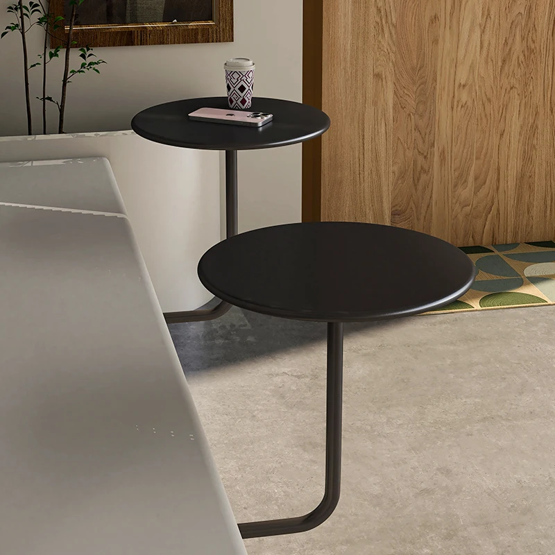 Wall Mounted Round Table Industrial Style Coffee Shop Hanging Side Table Space-Saving Metal Design Smooth Edge Stable Structure