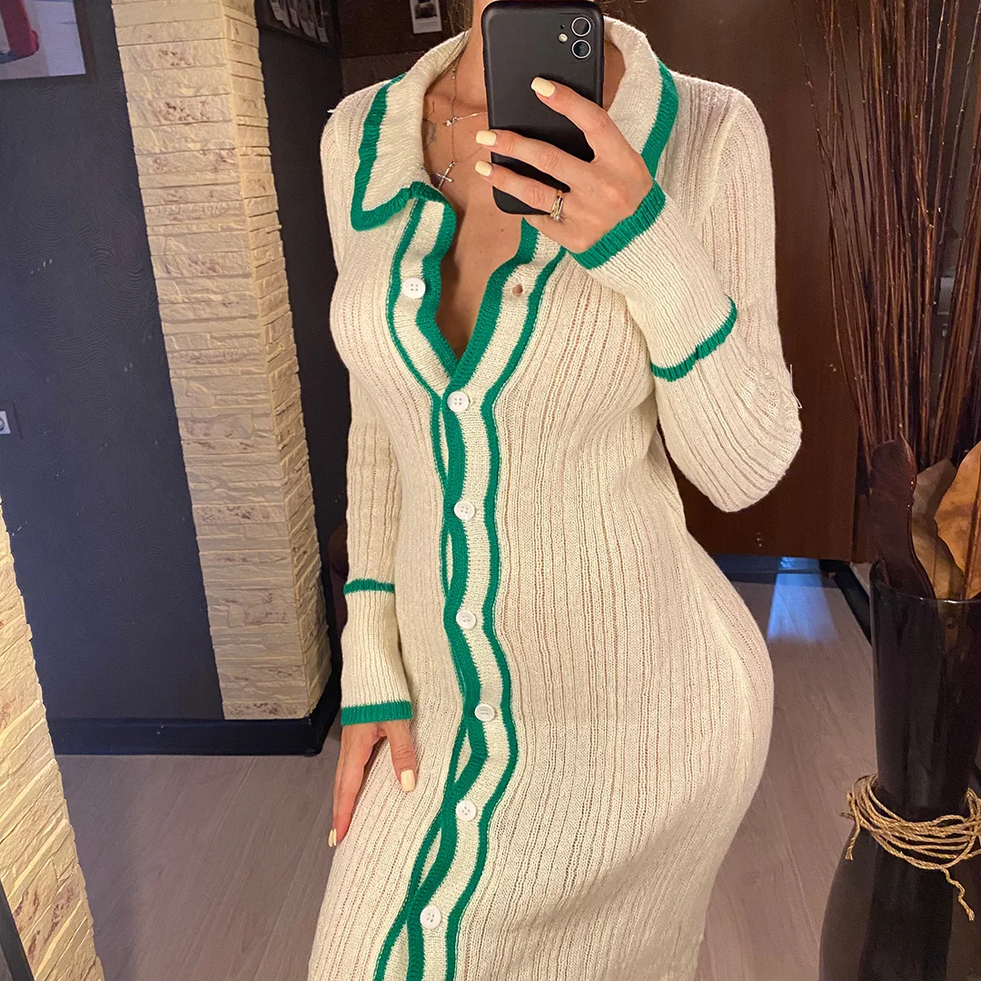 Neues, verführerisches, langes Kleid mit V-Ausschnitt, gehäkelt, ideal als Strandkleid, Strandmode, Strandüberwurf, Damen, V5055. – Detail 8