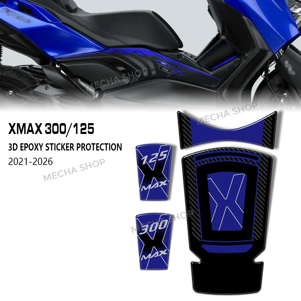 

For XMax 300/125 X MAX300 XMAX125 2023 2024 2025 2026 Tank Pad Center Area 3D Sticker Protection Kit