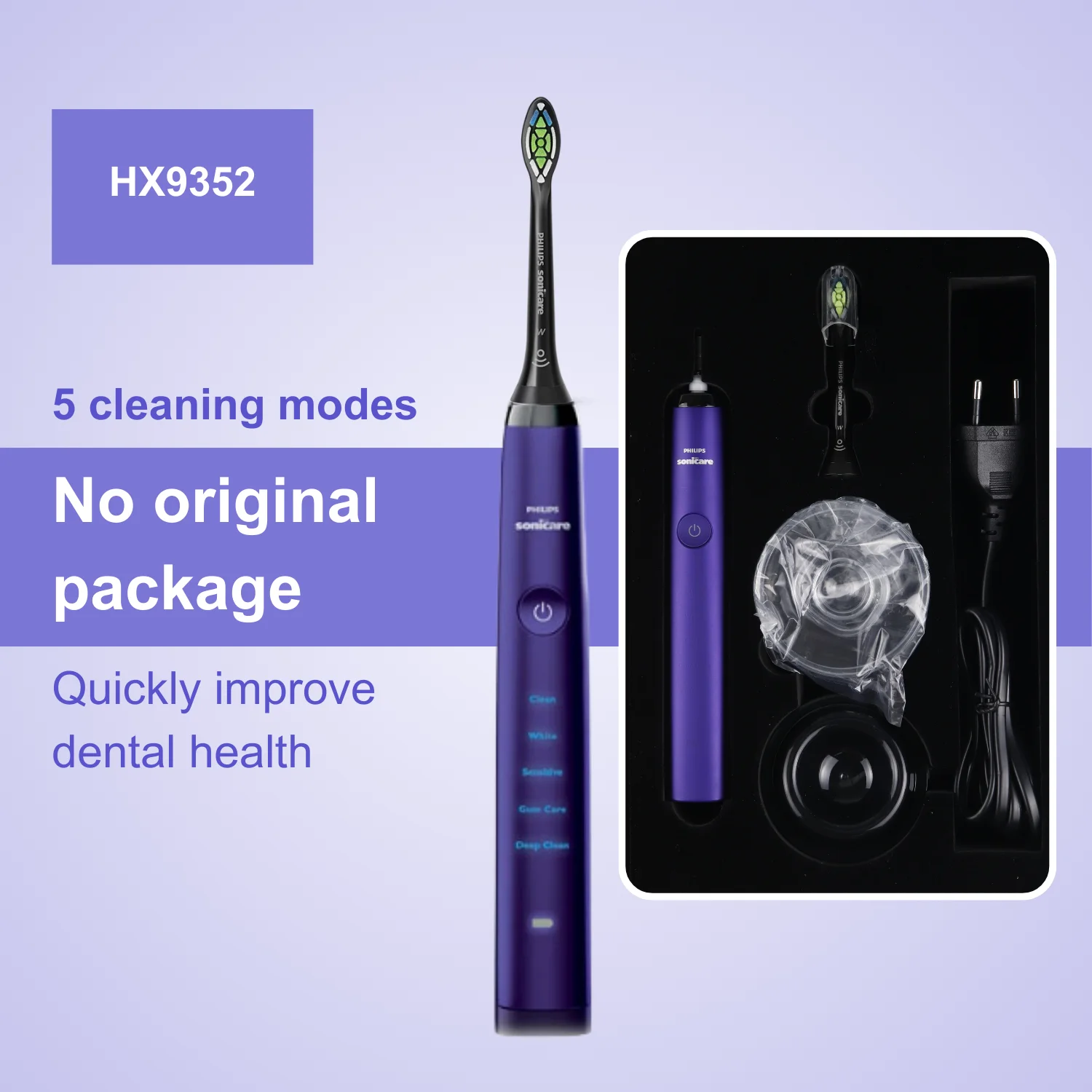 Philips Sonicare DiamondClean HX9352, No Original Box, Deep Clean