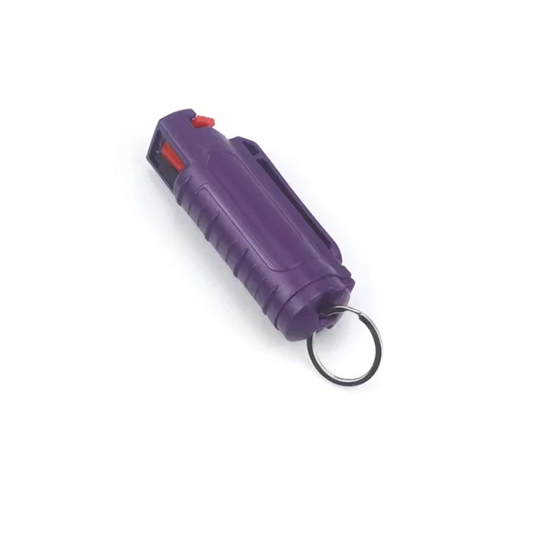 20ml EDC Reusable Pepper Spray Tank Bottle Plastic Case Emergency Empty Box Spray Shell with Key Ring Keychain Portable Housing