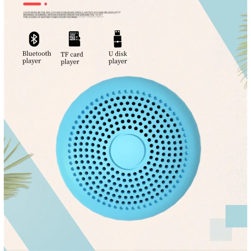 مكبر صوت بلوتوث أسطواني، صوت هاي فاي محمول، تصميم أنيق