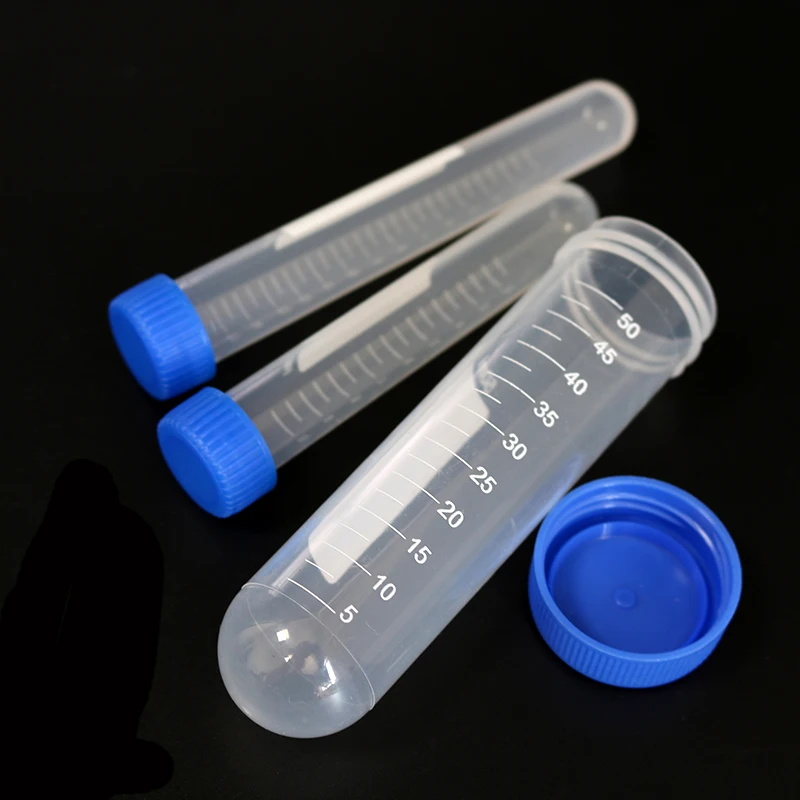 10 Scientific Laboratory Container Scale Blue Lid Round Bottom 50ML/15ML/10ML Pcr Tube Test Tube Plasma Centrifuge Tube