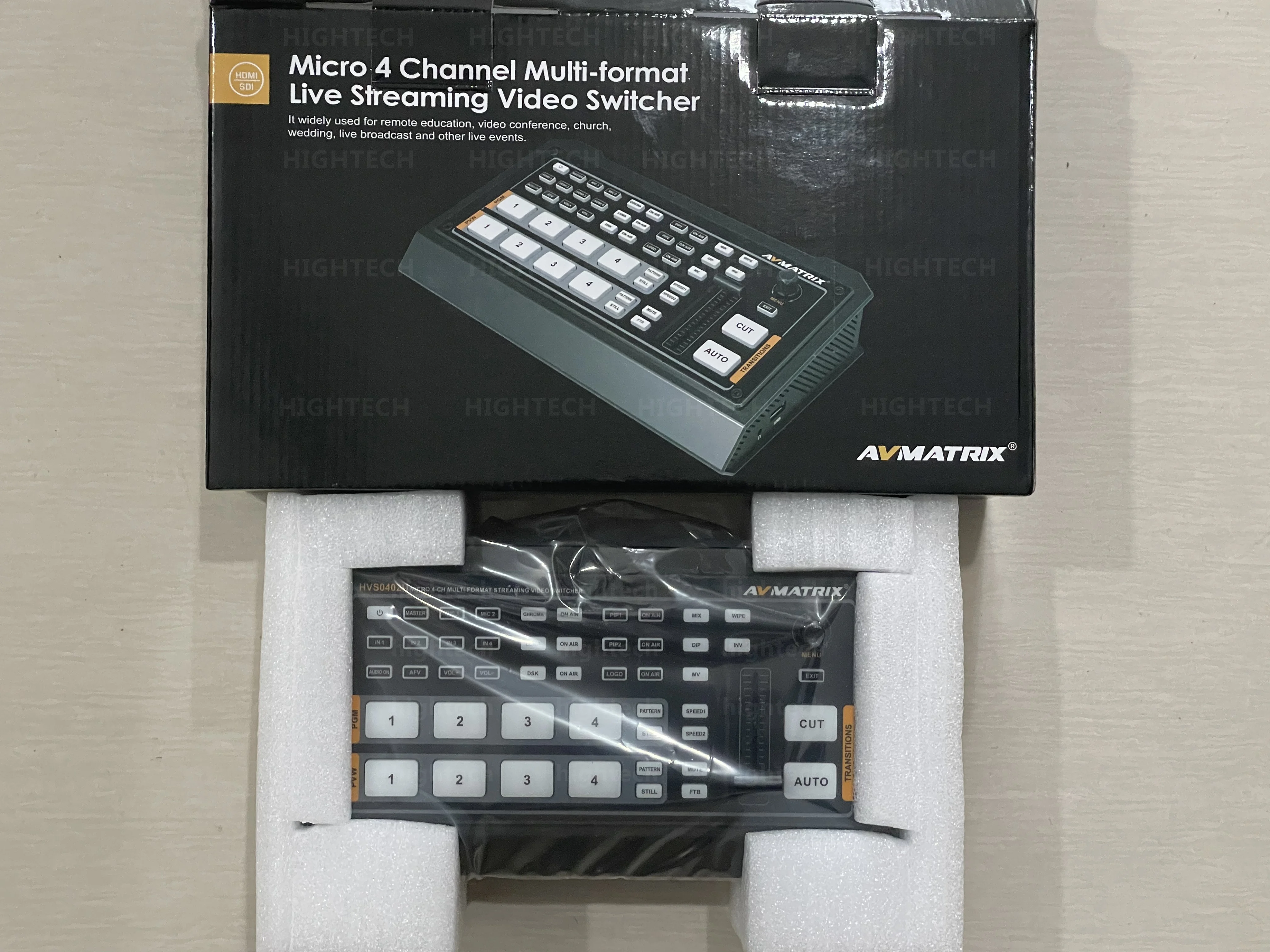 Avmatrix HVS0402U Micro 4 Channel HDMI-compatible Streaming Video Switcher Mixer with Luma Chroma Key VS ATEM PRO BMD Devicewell