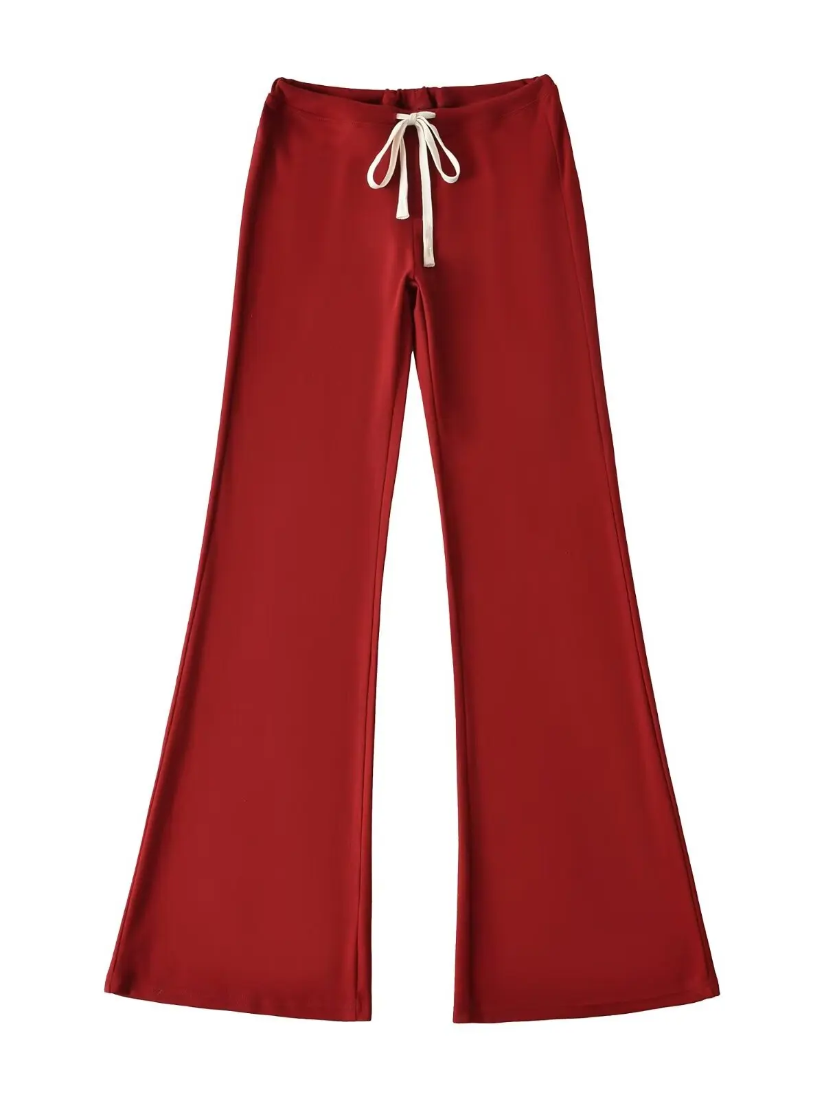 Pantaloni da yoga Dstring a vita bassa American Sle Pantaloni casual da donna Pantaloni micro svasati dimagranti larghi Pantaloni lunghi fino al pavimento