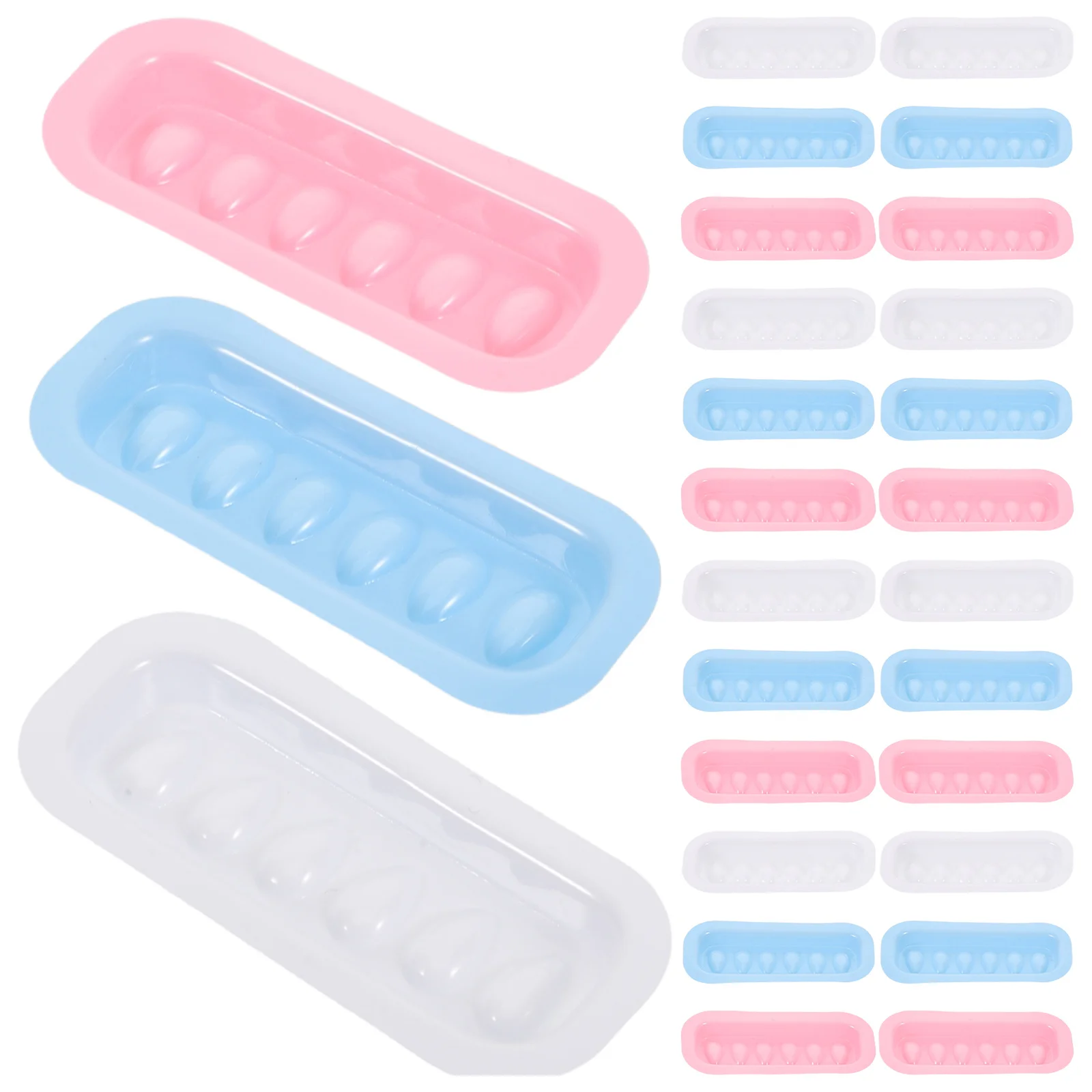 300 stücke Wimpern Kleber Tassen Große Menge Auslaufsicher Wiederverwendbare Wimpern Verlängerung Tablett Für Schönheit Salon Heimgebrauch Falsche Wimpern Pfropfen