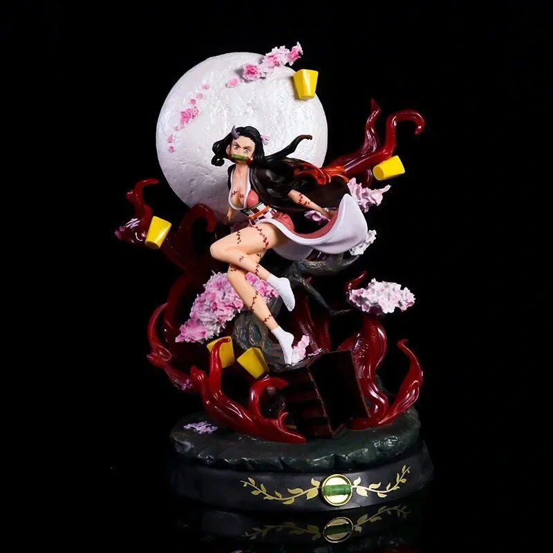 

30cmDemon Slayer Figures Kamado Nezuko Anction Figure GK Dolls 30cm Blood Demo Art Anime Figur Kawai Collect PVC Model Toys Gift