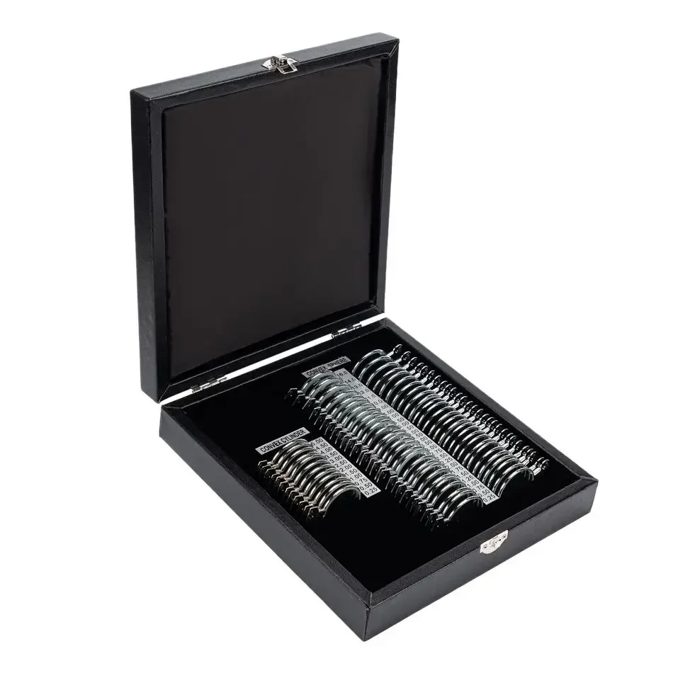 Optical trial lens set Ophthalmic Trial lens Case kit Optometry eye testing box JS-68  With sliver Metal Rim