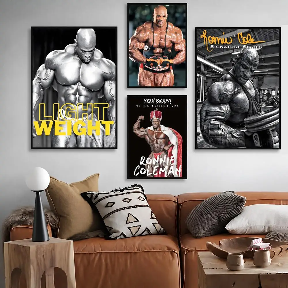 Bodybuilder Ronnie Coleman  Waterproof Peel‑and‑Stick Wall Sticker, Art Print for Bar Cafe Living Room Poster