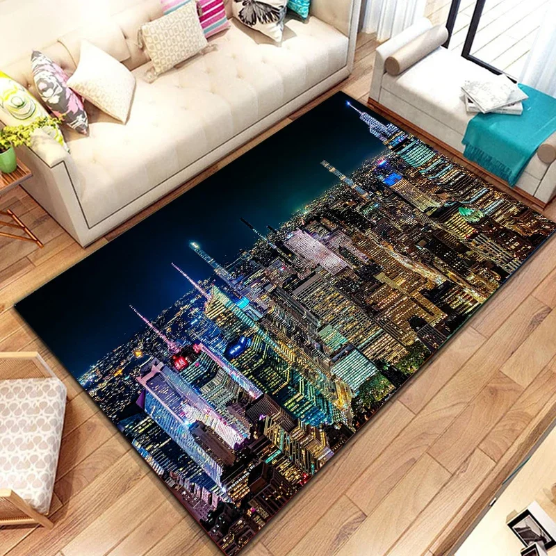 

Ковер с видом на улицу в Нью-Йорке для кухни, ванной комнаты, нескользящий коврик для балкона, детской спальни, гостиной, декор, напольные коврики