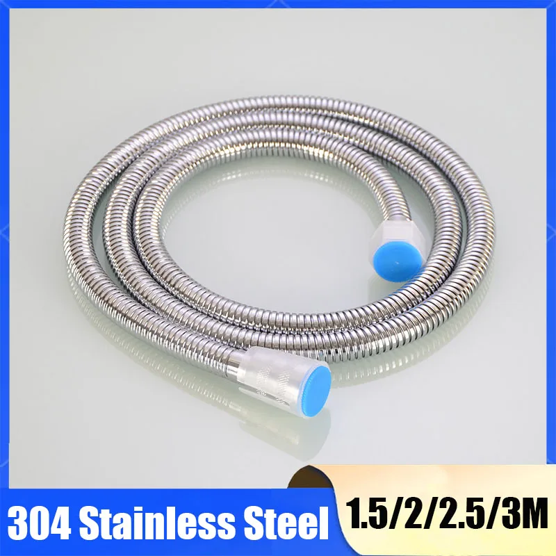 1.5/2/2.5/3M 304 Stainless Steel Shower Hose High Quality Faucet Hose Flexible Shower Hose Thick Silicone Bathroom
