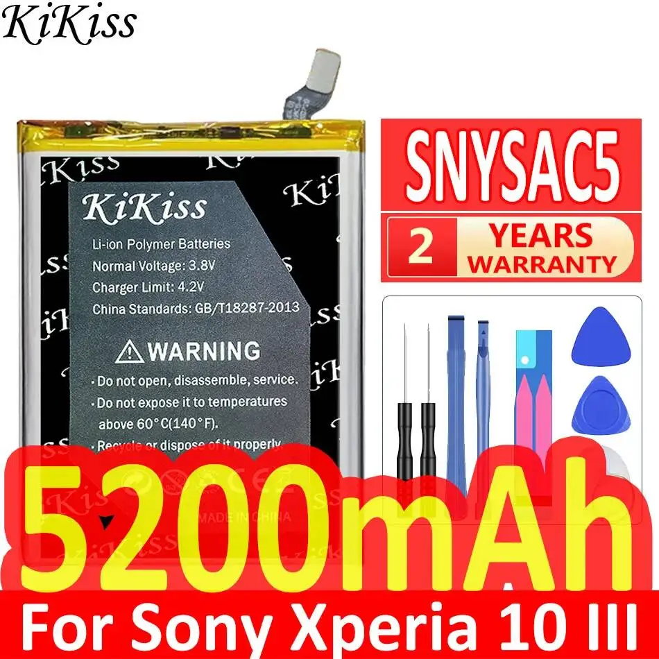 Mobile Phone Battery Fast Charging 5200mah For Sony Xperia 10 Iii 10III X10III SO-52B SOG04 XQ-BT52 A102SO SNYSAC5 High Capacity