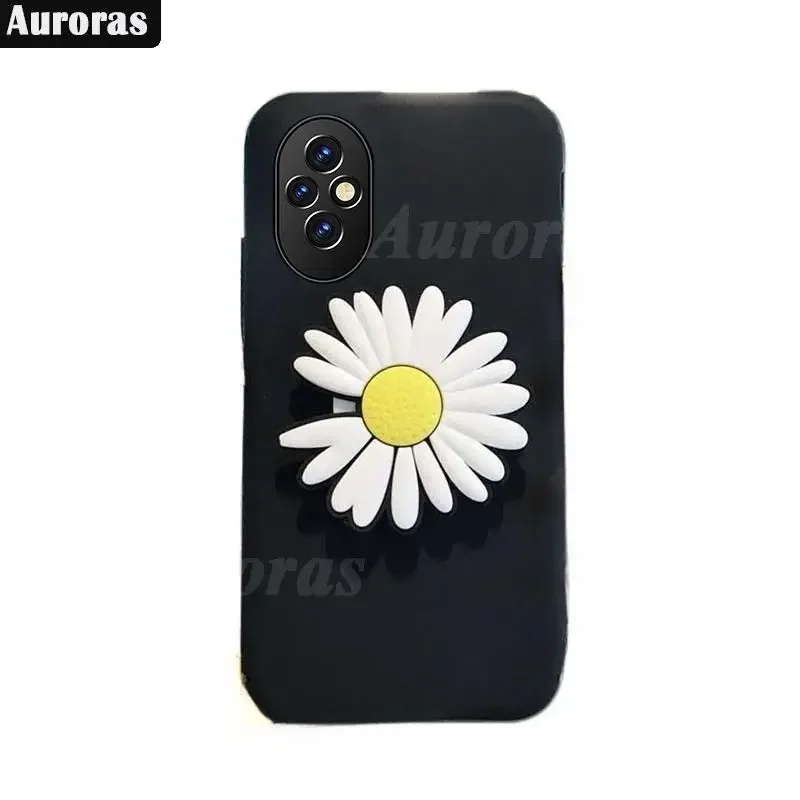 For Honor 200 Pro Case With Chrysanthemum Holder Silicone Soft Shockproof Shell For Honor 200 Lite 200 pro Cover Funda