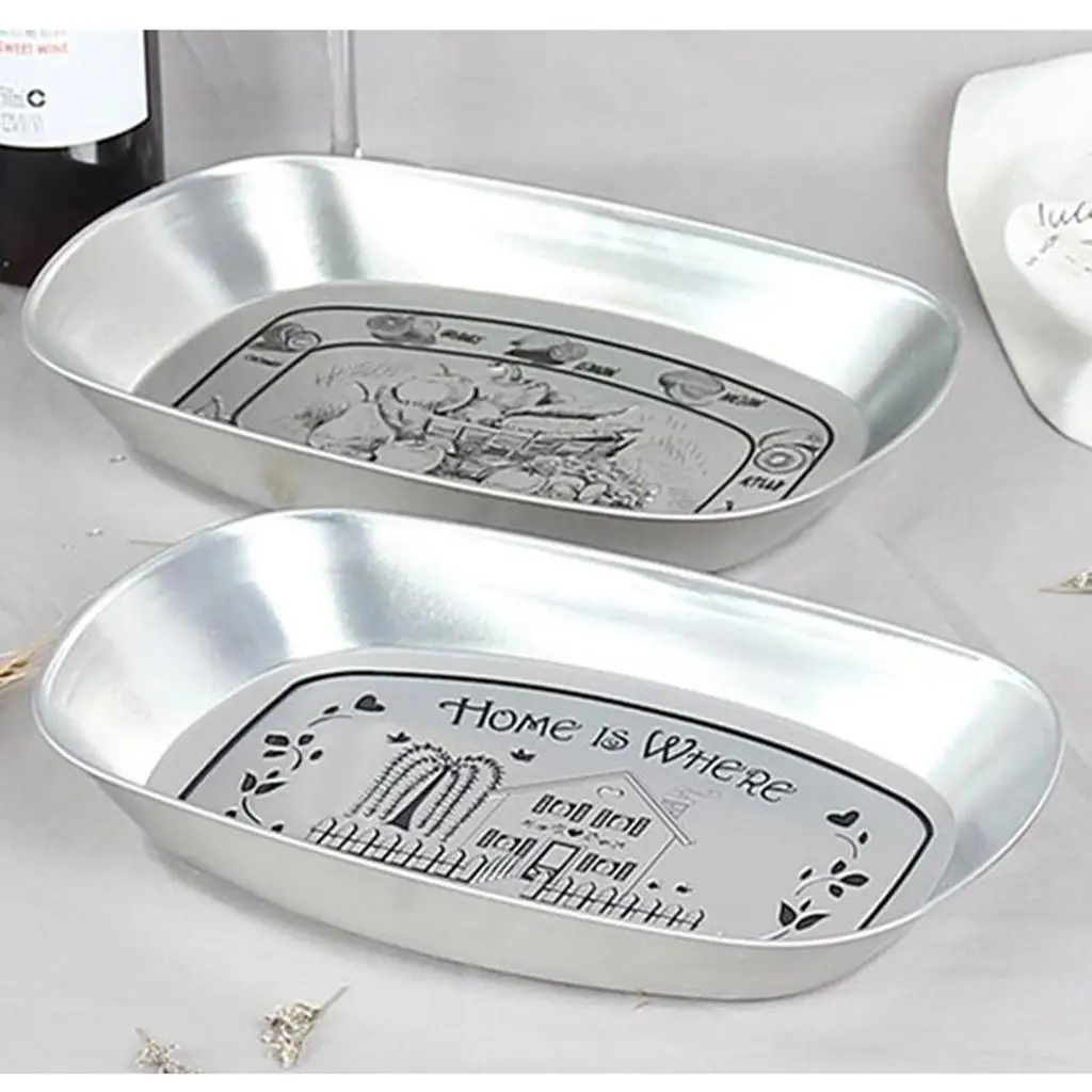 Retro Stainless Steel Pastry Plate Luxury Metal Tray for Hotel Restaurant Party Table Decoration