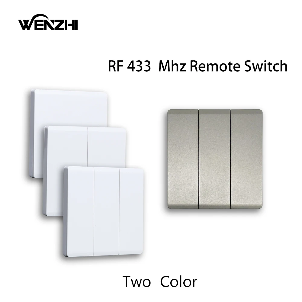 1/2/3Gang Smart Wireless Switch RF 433 Mhz 86 Portable White/Gray Home Wall Panel Buttons Remote Control Light Module Receiver