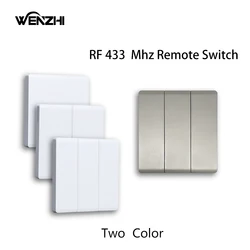 1/2/3Gang Smart Wireless Switch RF 433 Mhz 86 Portable White/Gray Home Wall Panel Buttons Remote Control Light Module Receiver