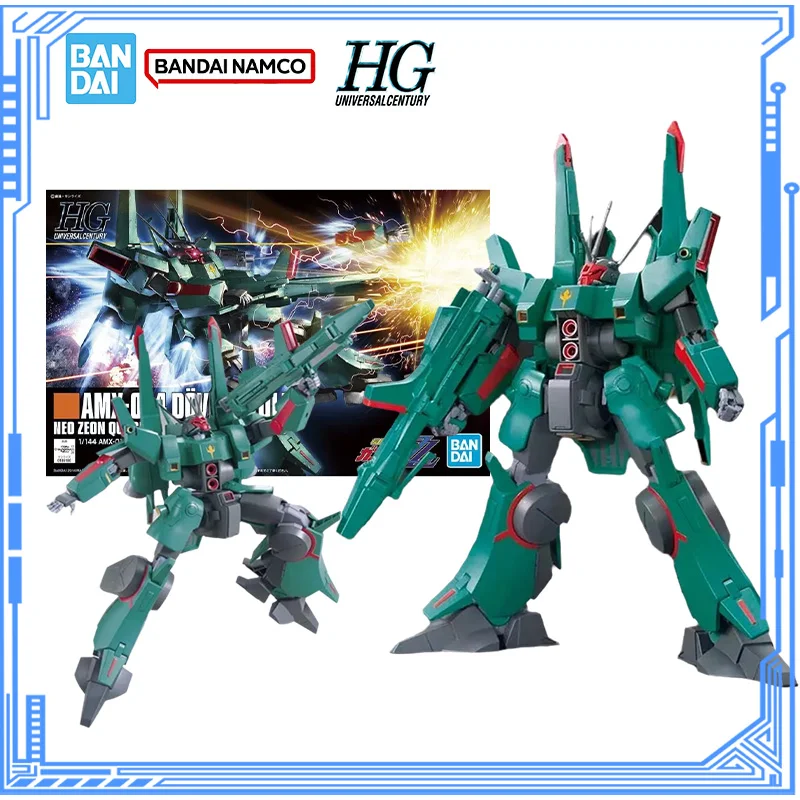 Bandai-Kit de modelo Gundam genuino HGUC 1/144 AMX-014 Doven Wolf Gunpla, modelo de ensamblaje de figuras de acción para niños, juguetes, regalos de navidad