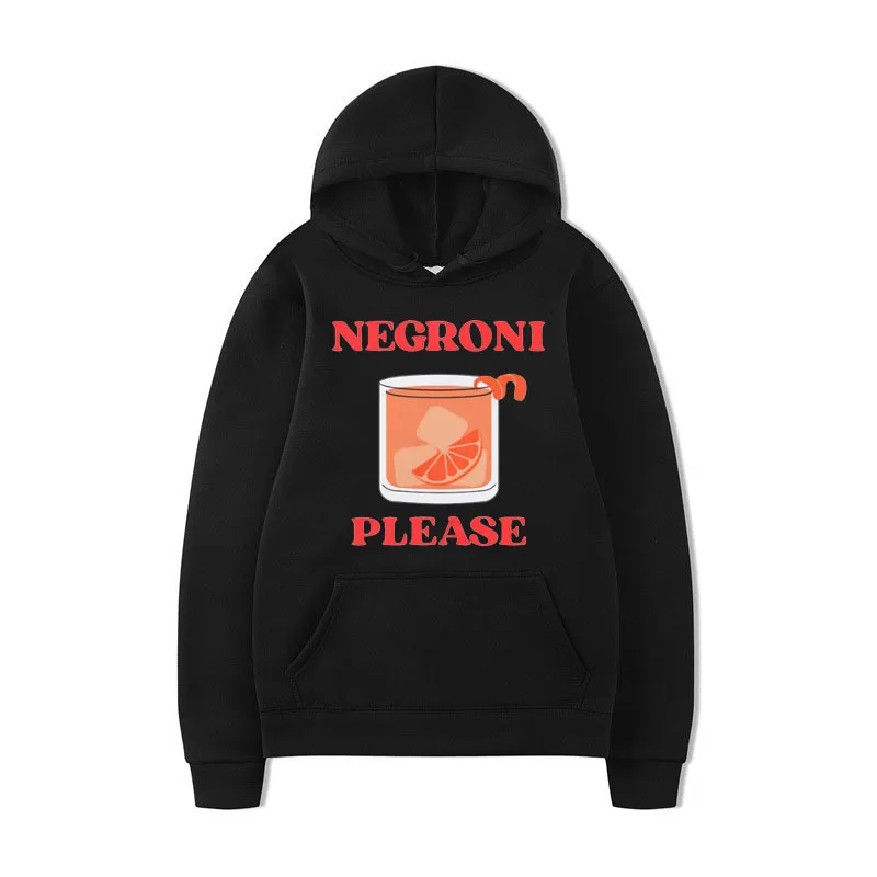 

Negroni Please Vintage Hoodie Men Women Funny Cocktail Drink Cute Graphic Sweatshirts Winter Fashion Oversized Hoodies Pullover