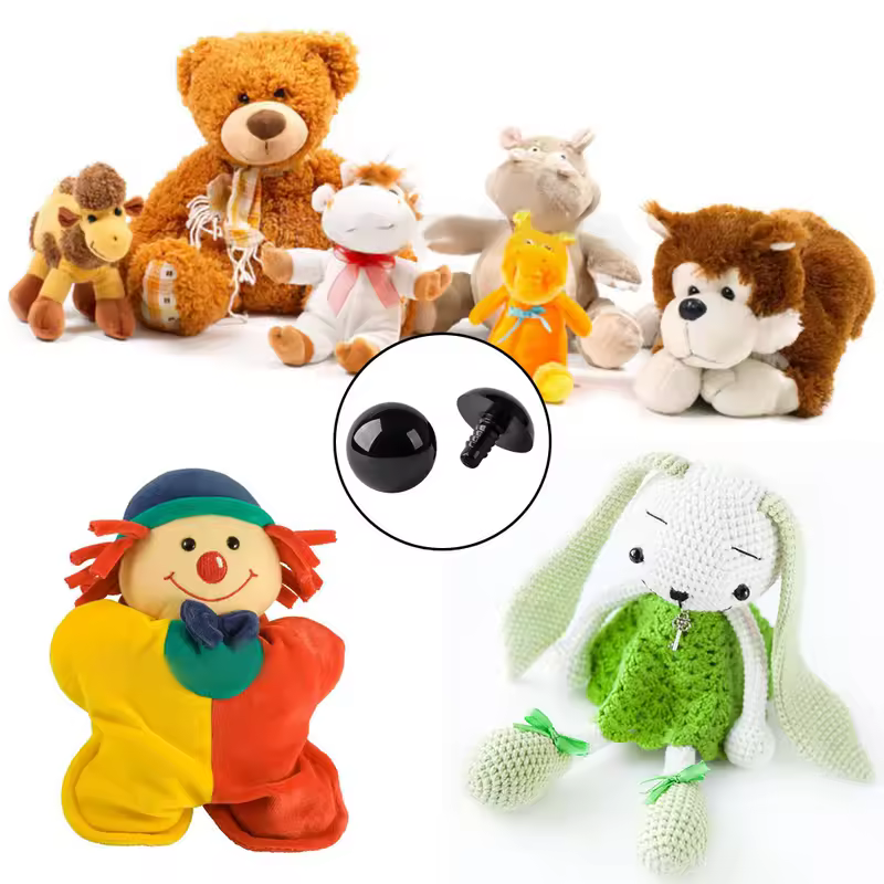 100pcs 8/10/12/14mm Plastic Safety Eyes For Toys Diy Mix Size Crochet Animal Eye For Doll toys amigurumi Accessories - Image 3