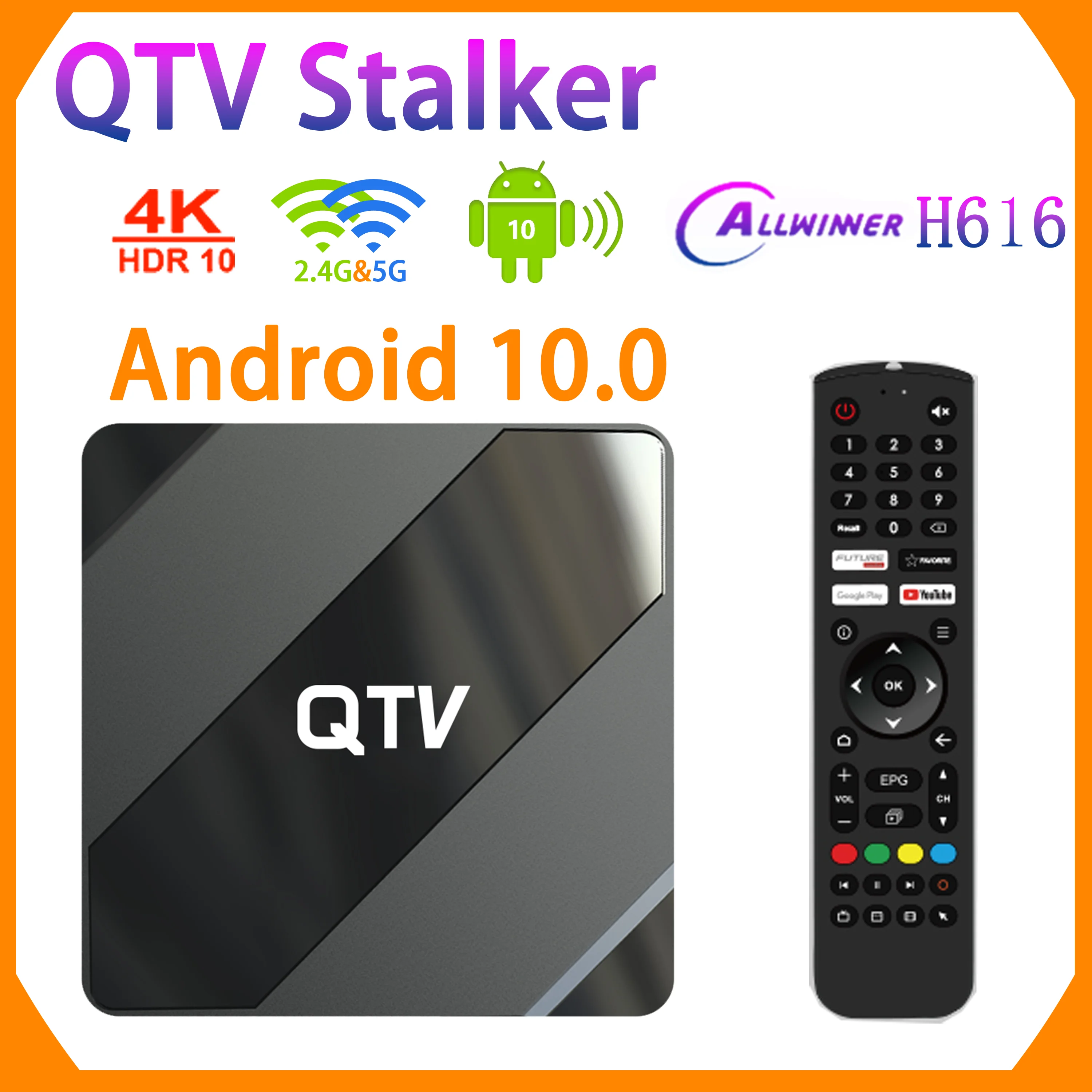 QTV ATV Android 8K 6K HDR+ Smart TV Box Allwinner H313 2GB16GB Dual Wifi BT5.0 Set Top Box Media Player Stereo Android TV BOX