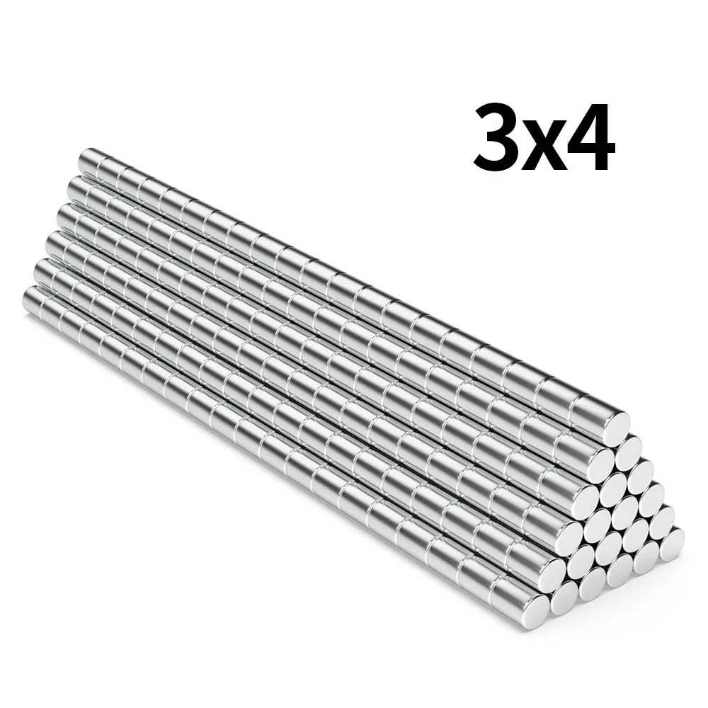 

3x4mm N35 Super Strong Neodymium Magnet Round NdfeB Powerful Permanent Magnetic imanes Refrigerator Magnets 3*4