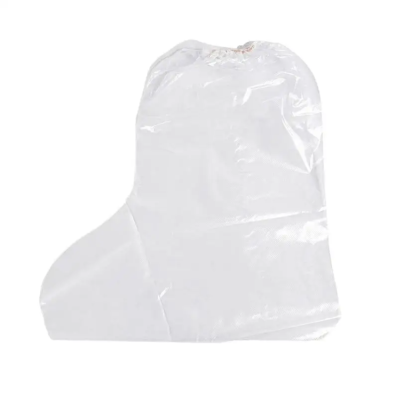 10 Stück, wiederverwendbare, transparente Kunststoff-Beinmasken mit elastischen Rändern für eine intensive Feuchtigkeitspflege, ideal für die Beinpflege zu Hause. – Detail 9