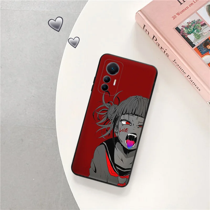 Phone Case for Xiaomi 13 12 Lite 12x 12t Redmi Note13 Note12 13c 12c 12s Vaporwave Girl Anime Soft Black Anti-Drop Cover