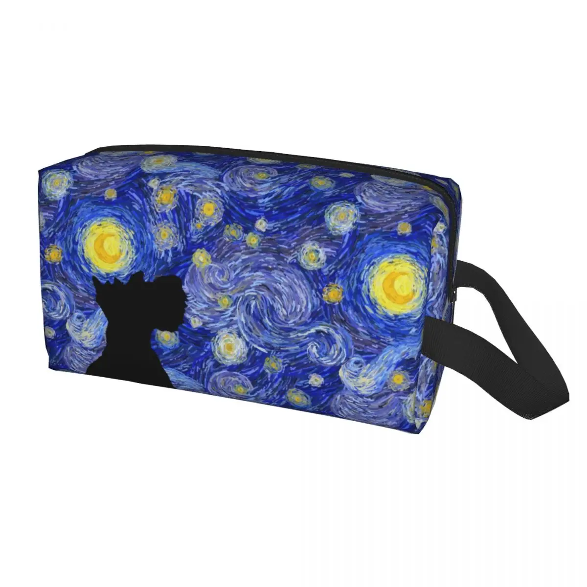 Star Night Scotish Dog Creative Travel Organizer for Makeup Storage Toiletry Bag Travel Cosmetic Bag Organizer Zippered