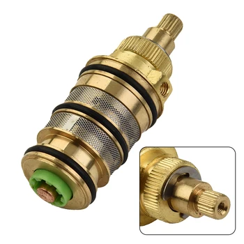ตลับฝักบัวอาบน้ํา Thermostatic ทองเหลืองวาล์ว Thermostatic SPOOL ตลับก๊อกน้ําอาบน้ําอุณหภูมิอาบน้ํา