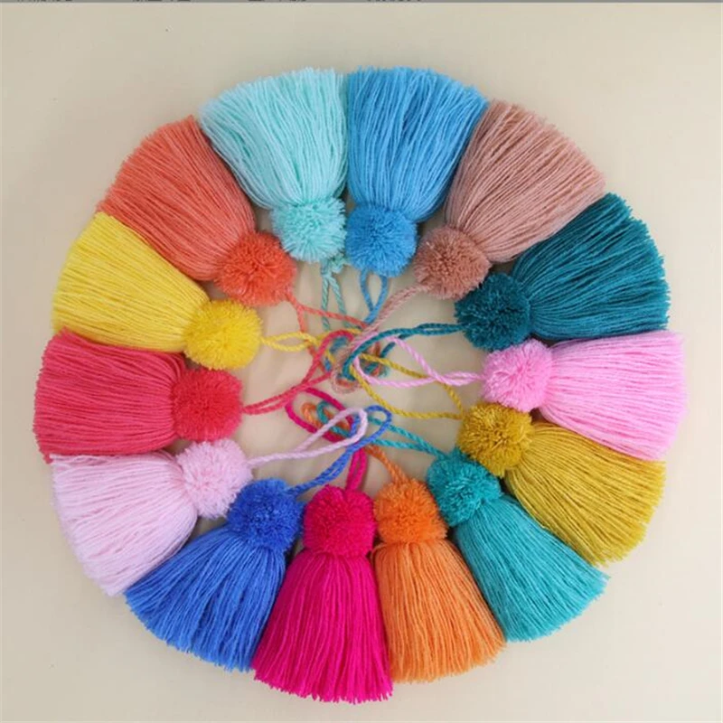 20pcs/lot new hairball cotton large fat tassel for diy garment luggage jewelry making pendant fluffy thick fringe accessories